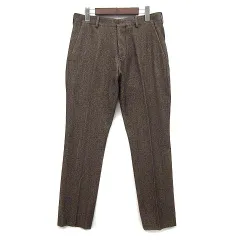トミーヒルフィガー TOMMY HILFIGER マーサー チノ ツイード ストレートフィット パンツ MERCER CHINO TWEED ウール コットン ブラウン 茶 32 美品のサムネイル