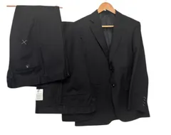 ◇【未使用】YUKI TORII HOMME ユキトリイ メンズ シングル 2ボタン セットアップ スーツ 2パンツ3点セット（スラックス2本/内1本は未使用）ブラック チェック柄 AB3サイズ 裏地あり■L30147SSS27-260716-203（850）のサムネイル