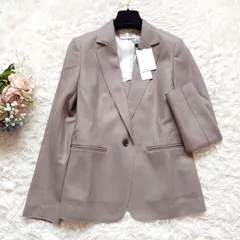 ​【タグ付き】BEIGE, ベイジ テーラードジャケット ウール モカグレージュ 4のサムネイル