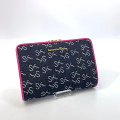 Samantha Thavasa サマンサタバサ Denim ST Jacquard 二つ折り 口金 財布 STJW0009968 フューシャ ピンク STジャガード柄 デニム _201のサムネイル