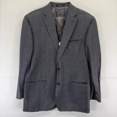 古着 ローレンラルフローレン LaurenRalphLauren ジャケット ブレザー 千鳥柄 シルク ウール テーラード 42R  グレー メンズのサムネイル