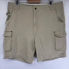 古着 ティンバーランド Timberland ダック パンツ カーゴ ハーフ ショート ワンポイントロゴ ジッパーフライ w40  ベージュ系 メンズのサムネイル