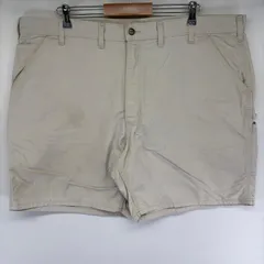 古着 カーハート Carhartt ダック パンツ ペインター ハーフ ショート ワンポイントロゴ ジッパーフライ w44 アイボリー メンズのサムネイル
