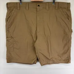 古着 カーハート Carhartt ダック パンツ ワーク ワンポイントロゴ ハーフ ショート ジッパーフライ w48  ベージュ系 メンズのサムネイル
