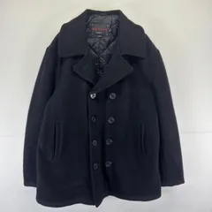 古着 ショット schott ジャケット ミリタリータイプ Pコート ウール L  ブラック系 メンズのサムネイル