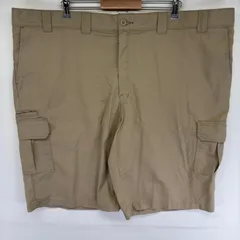 古着 ディッキーズ Dickies パンツ ワーク チノ カーゴ ワンポイントロゴ ハーフ ショート ジップ w50  ベージュ系 メンズのサムネイル