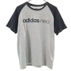 adidas NEO アディダスネオ 半袖 ラグラン Tシャツ L グレー メンズ 古着のサムネイル