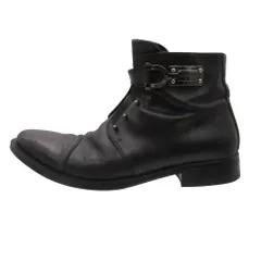 CESARE PACIOTTI チェーザレ パチョッティ ブーツ ショート レザー ロゴ 本革 シューズ 靴 ブラック メンズ 【中古】のサムネイル