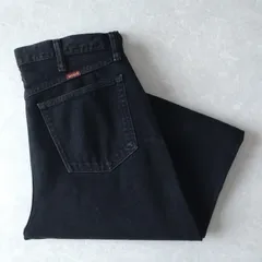 ■古着 RUSTLER ラスラー ブラックジーンズ デニムパンツ Wrangler姉妹ブランド W34L34【L6573】のサムネイル
