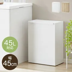 ゴミ箱 45L対応 蓋付き おしゃれ ダストボックス スリム 木目調 ナチュラル リビング キッチン ごみ箱 ラック 大容量 収納 コンパクト スタイリッシュ 北欧風のサムネイル