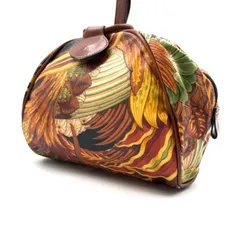 Salvatore Ferragamo Botanical Vintage Mini PVC Leather Boston Shoulder Bag サルヴァトーレフェラガモ ボタニカル柄 ヴィンテージ レザー ボストン ショルダーバッグのサムネイル