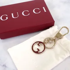グッチ GUCCI ブロンディキーチェーン 818798_I11DS_8041 バッグチャーム メタル ゴールド ロッソアンコーラ レッド系 レディース 保存箱付属【中古】【Aランク】のサムネイル
