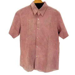 モッシモ MOSSIMO PIG LEATHER 豚革 レザーシャツ メンズ  Lのサムネイル
