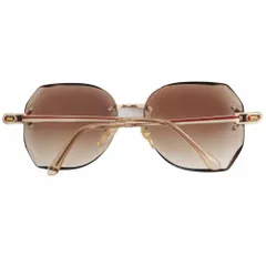 YVES SAINT LAURENT イヴ・サンローラン サングラス リムレス ブラウン ゴールド金具 サイズ60□15-133 やや度入り ユニセックス ゴールド メンズ レディース 【中古】のサムネイル