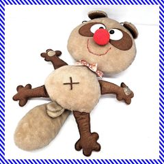 三英 タヌキ ぬいぐるみ 約70cm 昭和レトロ 狸 たぬき 三英貿易 当時物
