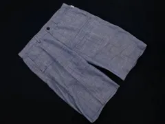 R.NEWBOLD アールニューボールド リネン混 ハーフ パンツ sizeL/紺 ■◆ メンズのサムネイル