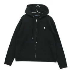 美品 POLO RALPH LAUREN ポロ・ラルフローレン パーカー 裏起毛 ジップアップ ワンポイント ロゴ ポニー刺繍 ブラック S レディース 【中古】のサムネイル