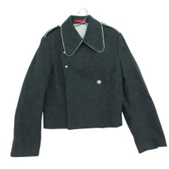 Y's ワイズ コート RED LABEL ウール ミリタリー ジャケット アウター ショート丈 グレー 2【M】 レディース 【中古】のサムネイル
