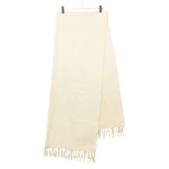 HERMES エルメス カシミヤ100% フリンジマフラー ベージュ レディース