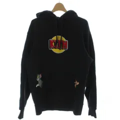 キスニューヨークシティ KITH NYC ×TOM AND JERRY プルオーバーパーカー XS 黒 ブラック 裏起毛 長袖 フード /GGのサムネイル
