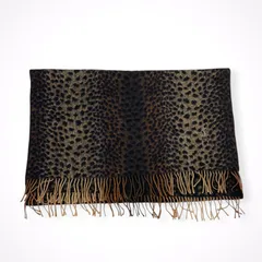 YVES SAINT LAURENT / ヴィンテージ カサンドラロゴ レオパードマフラーのサムネイル
