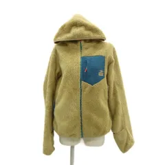 チャムス CHUMS フリースジャケット ミドル丈 L ベージュ フード付き ロゴ刺繍 ジップアップ /MA2 ■ECB002のサムネイル