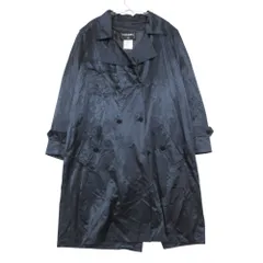 CHANEL シャネル トレンチコート ヴィンテージ シルク混 ココマークボタン コットン ダブル アウター ネイビー 40【M】 レディース 【中古】のサムネイル