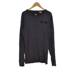 ジースターロウ G-Star RAW Tシャツ 長袖 ロンT 無地 ロゴパッチ クルーネック プルオーバー XS 灰色 グレー 黒 ブラック D02408 8179 6484 ■ECB001のサムネイル