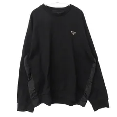 PRADA プラダ スウェット トレーナー テクニカルコットン トライアングルロゴ クルーネック イタリア製 ブラック L メンズ 【中古】のサムネイル