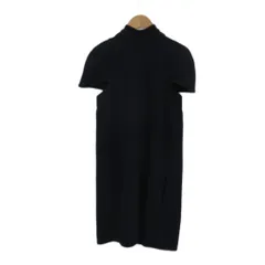 ヴィクトリアベッカム Victoria Beckham ワンピース ひざ丈 UK6 黒 ハイネック カットアウト 半袖 スリット リボン /SY38 ■GY19のサムネイル