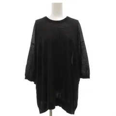 チノ CINOH 25SS コットン ビッグ ニット Tシャツ COTTON BIG KNIT T-SHIRT カットソー 七分袖 38 黒 ブラック 25SKN008 /GV ■GY19のサムネイル