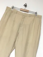 【Polo RALPH LAUREN】00s PRESTON FIT シルクリネンスラックス 実寸 W39 L31 ポロラルフローレン ビックサイズ 古着のサムネイル