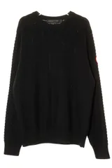 カナダグース CANADA GOOSE PATERSON SWEATER BLACK Mサイズ 6810M パターソン ニット ウール クルーネック 長袖 ロゴパッチ ブラック 黒 【ブランド古着ベクトル】【中古】☆AA★260616のサムネイル