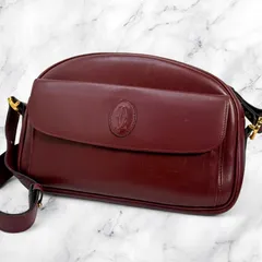 Cartier カルティエ マストライン ショルダーバッグ ポシェット ワンショルダー 肩掛け ボルドー レザーのサムネイル