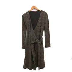 ラピスビームス LAPIS BEAMS カーディガン ロング 長袖 リボン ラメ 40 ブラウン 茶 /KT12のサムネイル