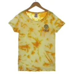 フランクリン&マーシャル FRANKLIN&MARSHALL タイダイ染めTシャツ TSMVA297S14 ひび割れロゴプリント 半袖 イタリア製 コットン イエロー系 黄色系 XSのサムネイル