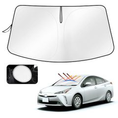 CARTIST プリウス フロントサンシェード PRIUS 50系 フロントガラス サンシェード シェードカーテン マルチサンシェード 4代目 ZVW50 ZVW51 ZVW55 2015年-2023年 遮光 シェード 日よけ 車種専用 UV b361c204