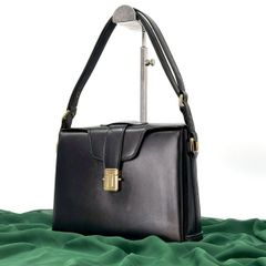 OLD GUCCI ハンドバッグ ターンロック フォーマル レザー 濃紺 - メルカリ