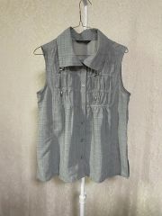 NORR】ネイビー Mサイズ ドット シャーリングブラウス - メルカリ