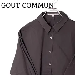 GOUT COMMUN グーコミューン チャコールグレー レディース トップス 長袖 シャツ ブラウス シンプル ボタン カジュアル 大人カジュアル【サイズ38】Mサイズ相当 240TYのサムネイル