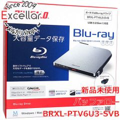 [bn:0] 【新品訳あり(箱きず・やぶれ)】 BUFFALO　外付けブルーレイドライブ　BRXL-PTV6U3-SVB　シルバー