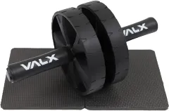VALX バルクス 腹筋ローラー アブローラー ダイエット器具 筋トレ トレーニング 体幹 エクササイズ ダブルホイール 軽量 マット付きのサムネイル