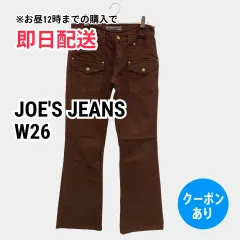 JOE'S JEANS デニムパンツ W26 ブラウン フルレングス 無地 フレア・ブーツカット スタンダード ローライズ レディースのサムネイル