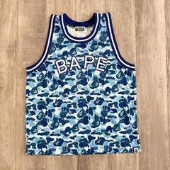 ABC CAMO BLUE BASKETBALL TANK TOP Mサイズ a bathing ape BAPE エイプ ベイプ バスケットボール タンクトップ 迷彩 ABCカモ y8946のサムネイル