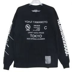 NEIGHBORHOOD ネイバーフッド X Yohji Yamamoto POUR HOMME ヨウジヤマモト プールオム 22AW YN.CREWNECK LS.CO ロングスリーブ Tシャツ ブラック ロンT 長袖 サイズS Augzのサムネイル