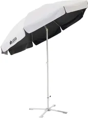 ロゴス LOGOS アウトドア ソーラーブロック・テラスパラソル AL220US 日傘 直径約220cm 首折れ機能付き ガーデンパラソル 日差し対策 紫外線対策 遮光性 キャンプ レジャー  67101047 ホワイトのサムネイル