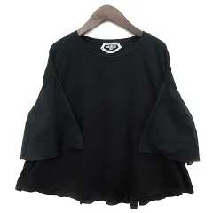 マーレンダム MARLENEDAM フレア Tシャツ カットソー ストレッチ 半袖 ブラック 黒 40 MT009E3のサムネイル