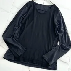 激レア✨ISSEY MIYAKE イッセイミヤケ メッシュチュールトップス ニット 綿 コットン 日本製 大きさイズ 3 ブラック 黒のサムネイル