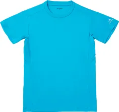 ファイテン Phiten RAKUシャツ 半袖 無地 ユニセックス ターコイズ O Tシャツ トップス 吸汗速乾 ベタつかない フィットネス オフィス デイリー 普段着 ルームウェア  JG573806 ターコイズのサムネイル