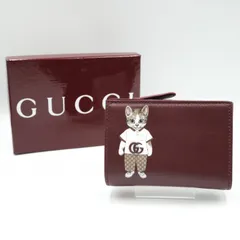 GUCCI グッチ 二つ折り財布 猫 コンパクトウォレット GUCCI（グッチ）ヒグチユウコ 日本限定 二つ折り財布 コンパクト